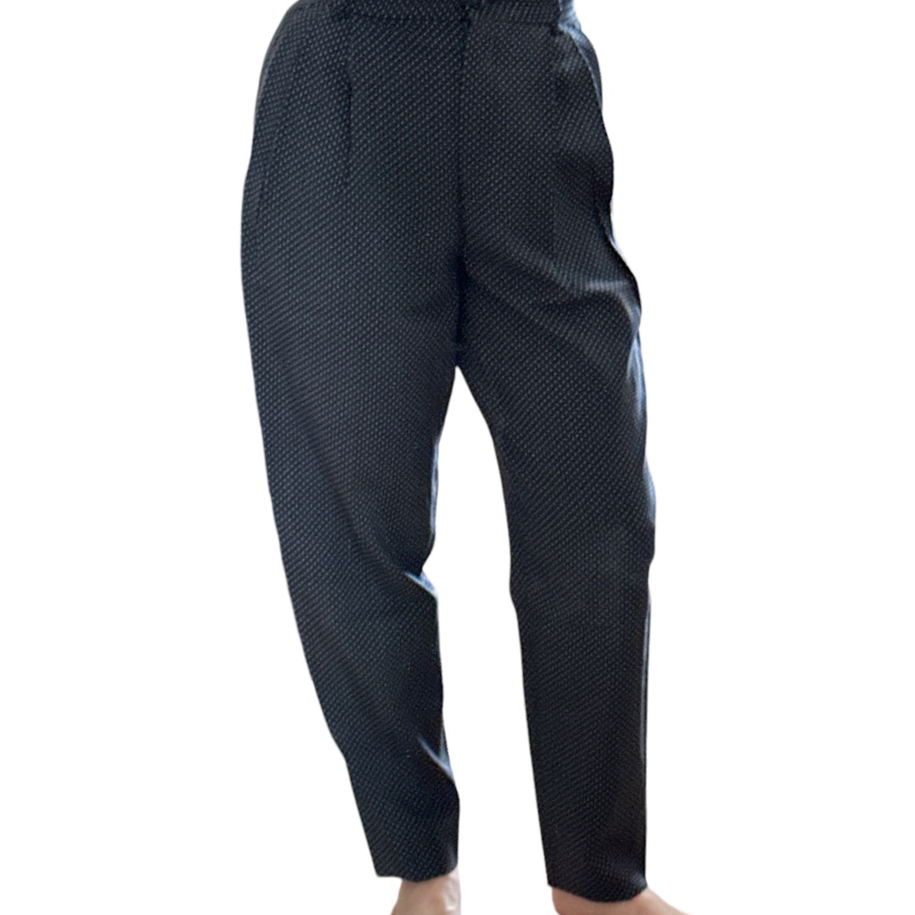 Dolce & Gabbana Wide Pants, Black With Tiny White Polka Dots.